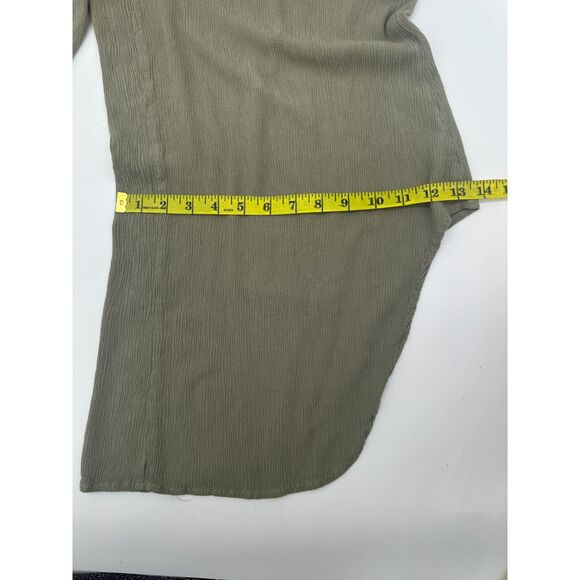 Rewash Casual Pants High Rise Capri Beach Pants Elastic Band Sz M Green - Picture 7 of 9